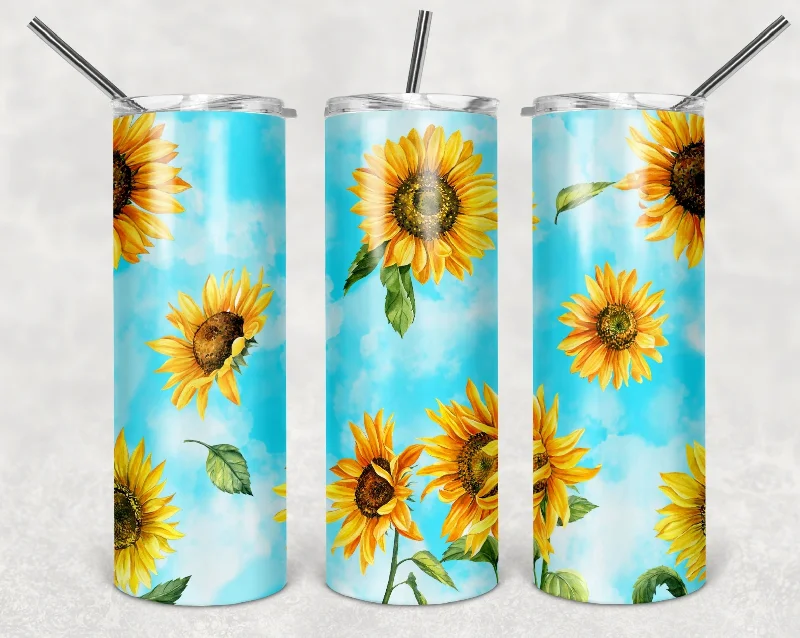 Sunflower Blue 20 oz Skinny Tumbler