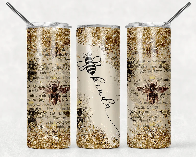 Bee Kind Vintage Style 20 oz Skinny Tumbler