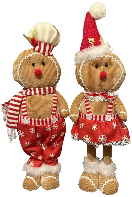 20" Christmas Plush Gingerbread Figurine Decoration