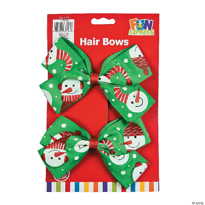 Snowman Hair Bows | 2 ct.