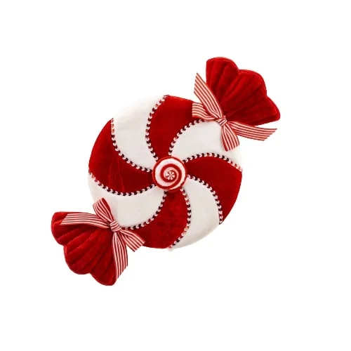 17" Peppermint Candy Ornament Set of 2