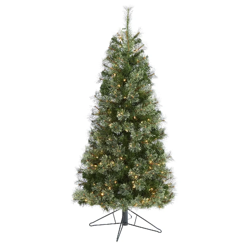 5' Cashmere Slim Artificial Christmas Tree with 250 Warm White Lights and 408 Bendable Branches