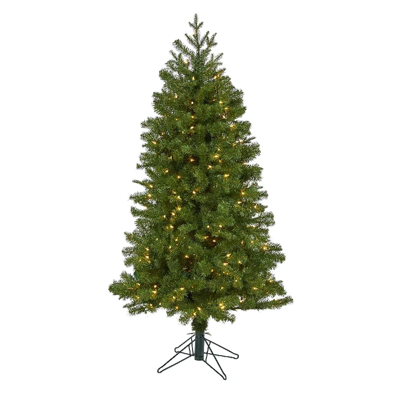 5' Vancouver Spruce Artificial Christmas Tree with 200 Warm White Lights and 461 Bendable Branches