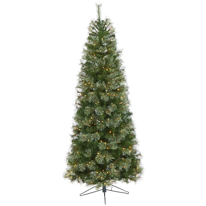 6.5' Cashmere Slim Artificial Christmas Tree with 350 Warm White Lights and 660 Bendable Branches