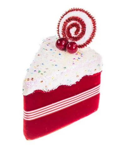 6" Red Cake With Sprinkles Set Of 6