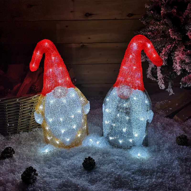 60 LED Indoor Outdoor Acrylic Gonk Christmas Decoration-Choose from 2 Designs