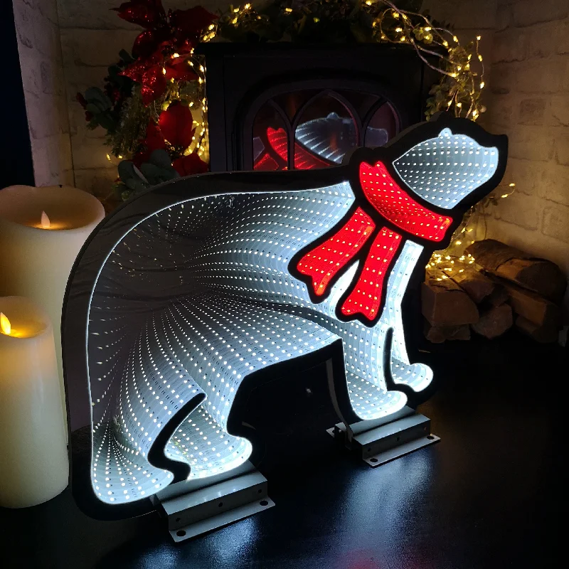 60cm LED Infinity Light Polar Bear