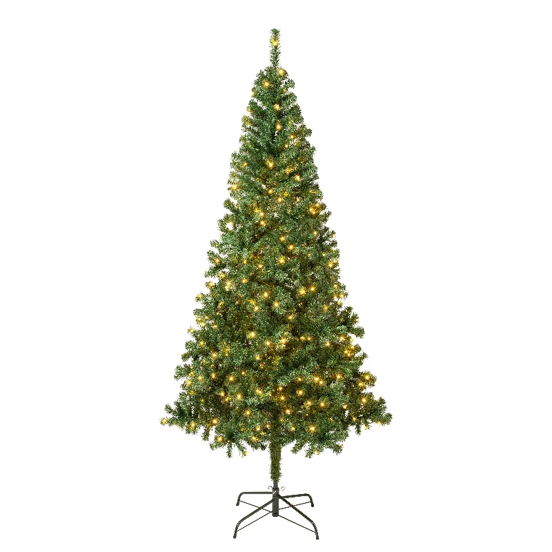 7.5 ft. Pre-Lit Linden Spruce Tree with Warm White LED Lights