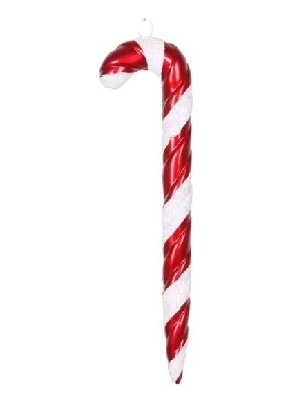 7" Red & White Candy Cane Ornament Set Of 12