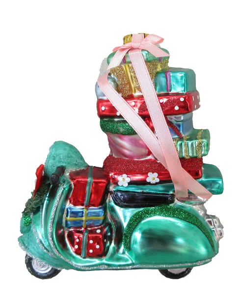 8" Scooter With Gifts Ornament