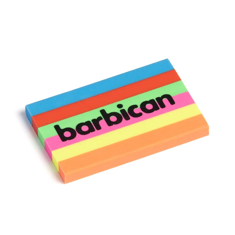 Barbican Logo Rainbow Eraser