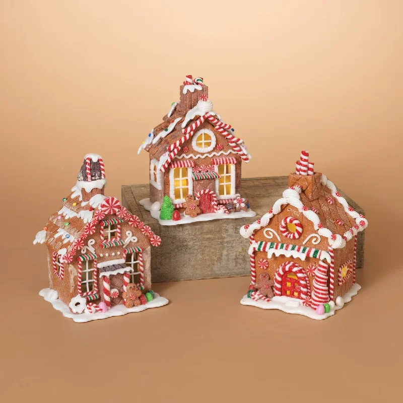 7.4" Battery-Operated Claydough Gingerbread House Tabletop Decoration