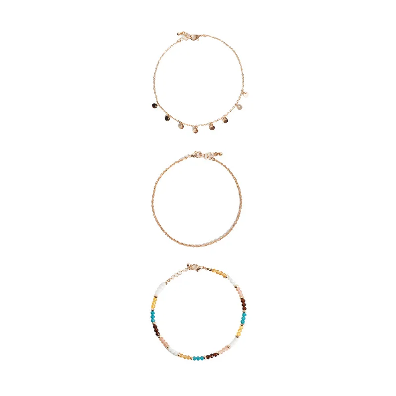 Bloom Anklet 3-Piece Set