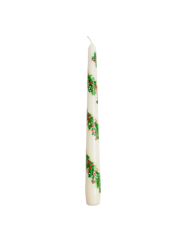 Candy Cane Painted Candle