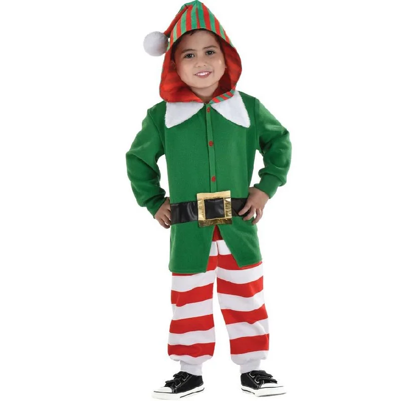 Christmas Kids' Elf One Piece Zipster Costume Child Size 4-6 | 1 ct