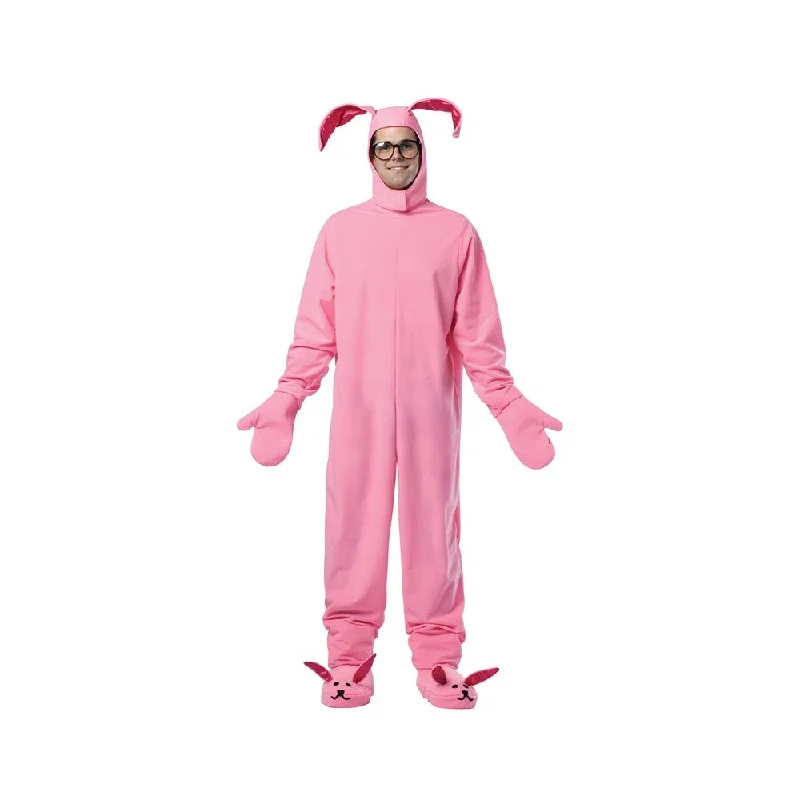 Christmas Pink Bunny Costume Adult One Size | 1ct