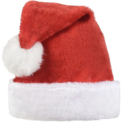 Christmas Red Plush Santa Hat Adult | 1 ct