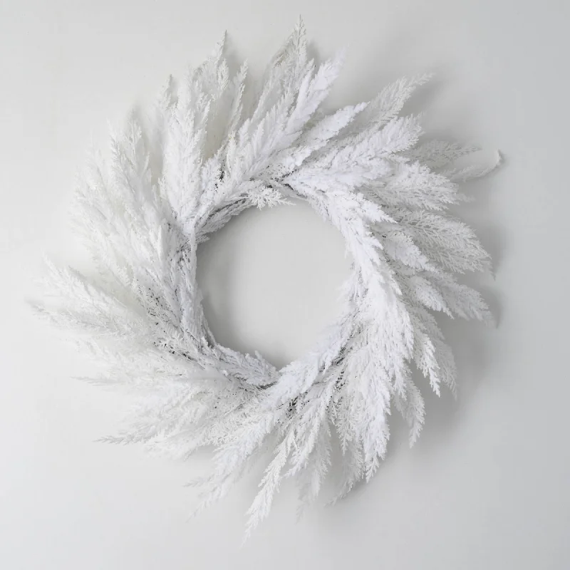 White Cypress Wreath