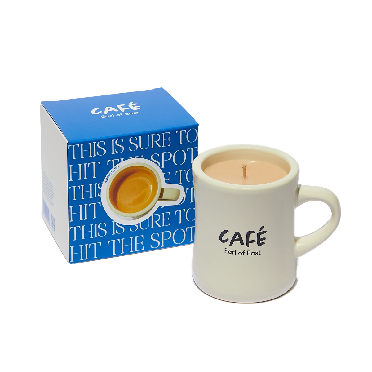 Earl of East Soy Wax Café Candle & Mug - Americano