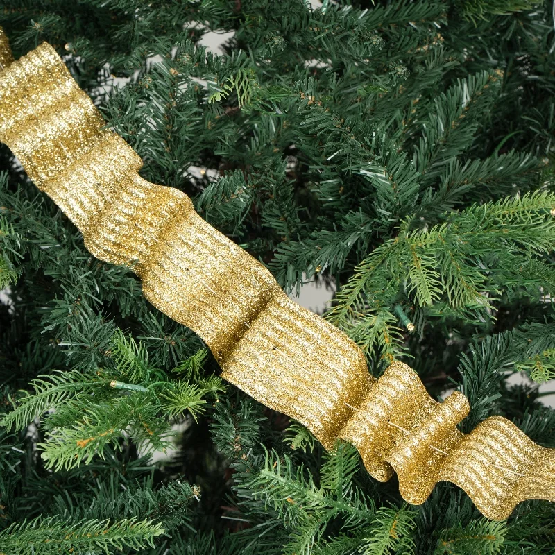 Glitter Tree Ribbon Gold