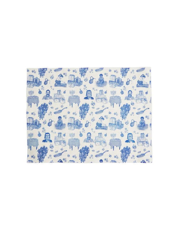 Hanukkah Toile Holiday Placemat Set