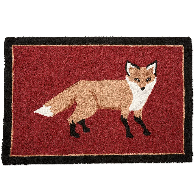 Hooked Fox Rug