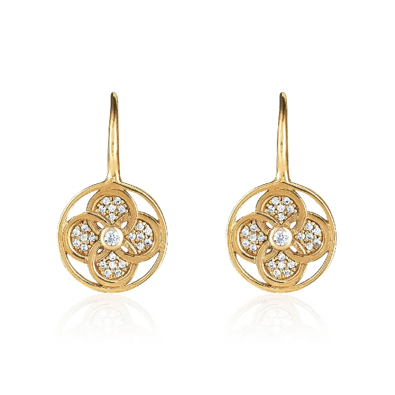 Palace Quatrefoil Gold-Plated Earrings