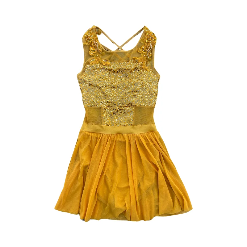 MEDIUM - Yellow Sparkle Dress