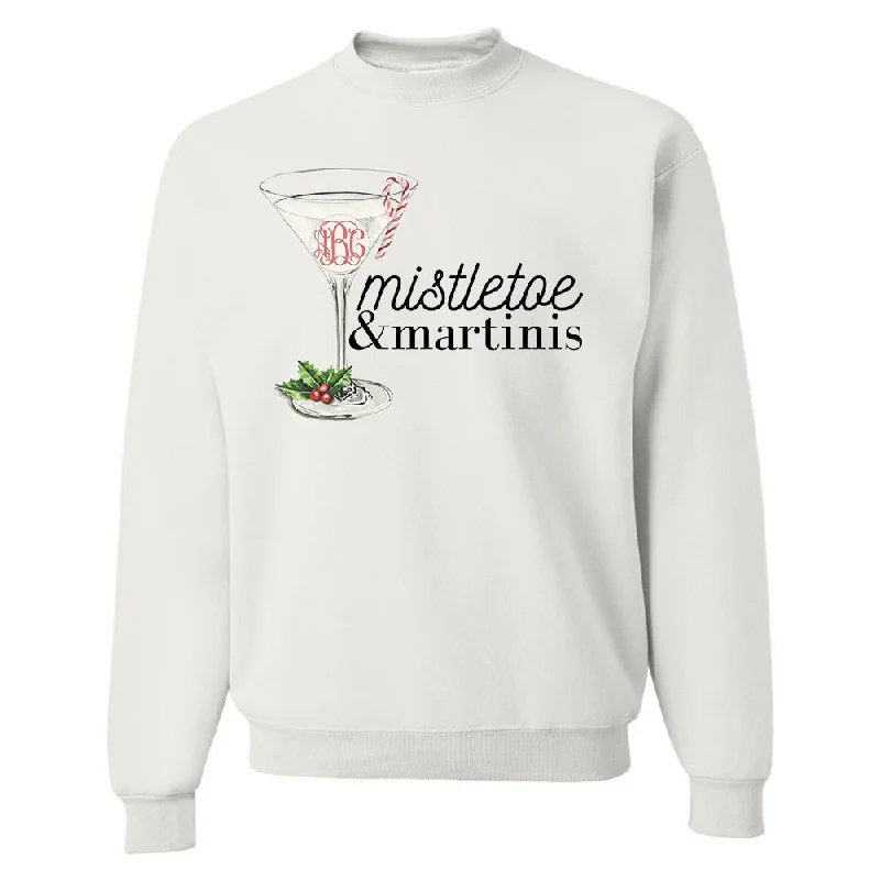 Monogrammed 'Mistletoe & Martinis' Crewneck Sweatshirt