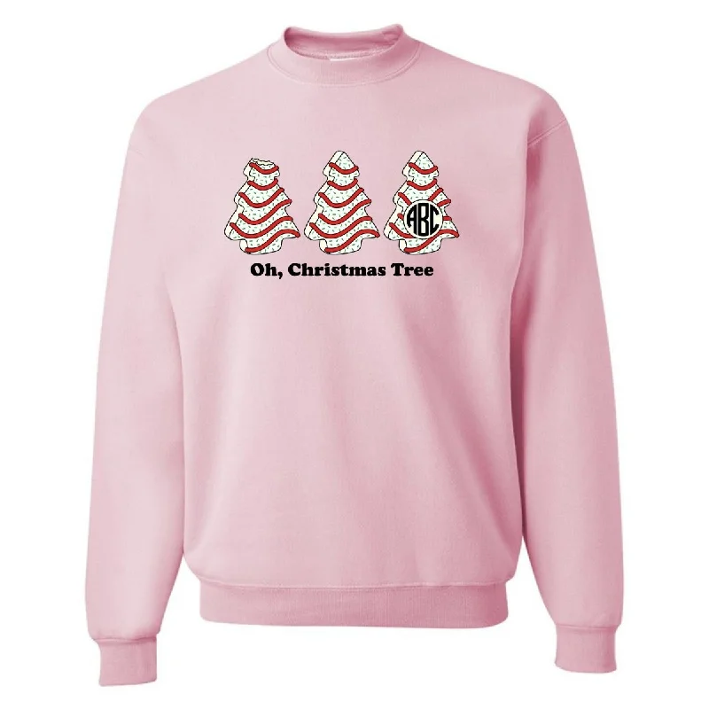 Monogrammed 'Oh, Christmas Tree Cakes' Crewneck Sweatshirt