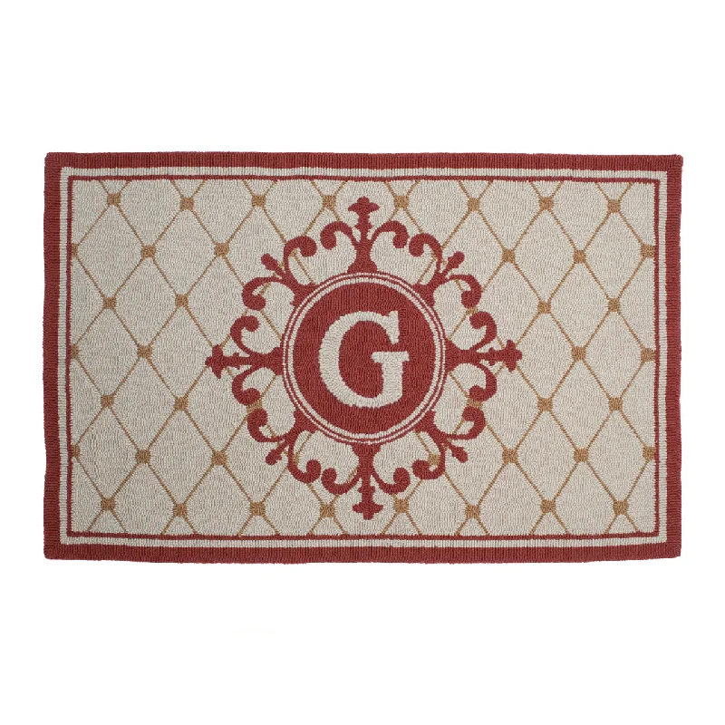 Monticello Monogram Indoor Outdoor Rug