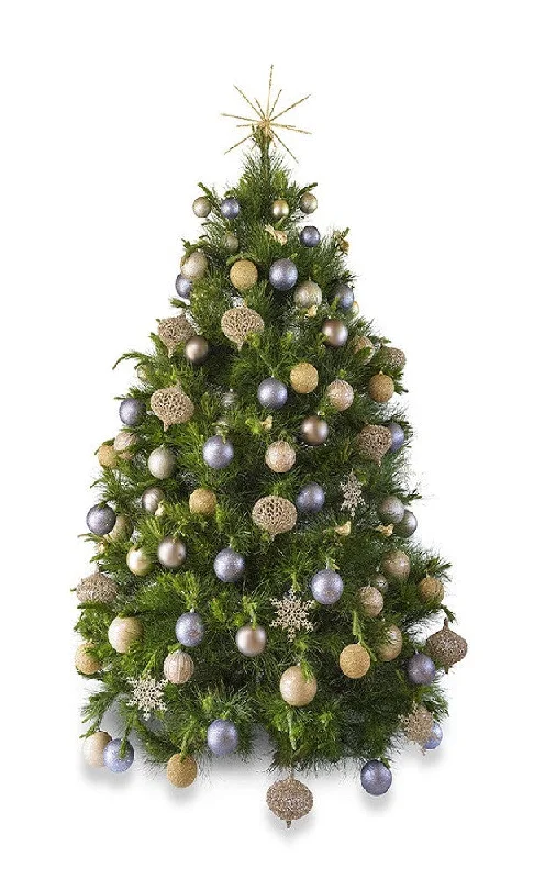 'Platinum' real decorated Christmas Tree - Hire