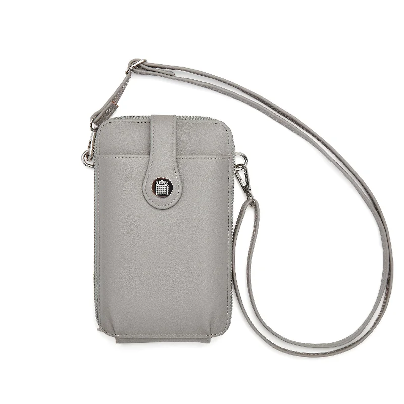 Grey Cross Body Portcullis Bag