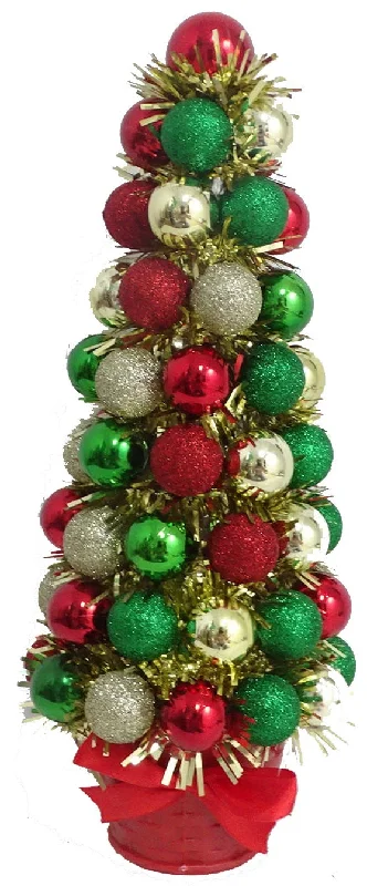 15" Red/Green/Gold Ball Artificial Decorative Tree