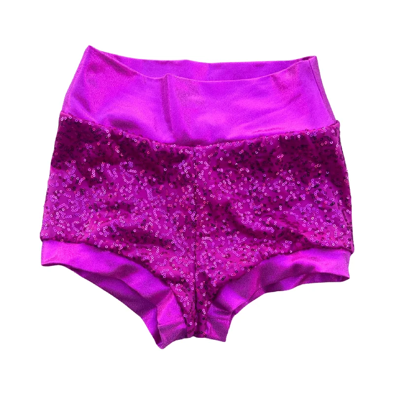 SMALL - Pink Sequin shorts (used)