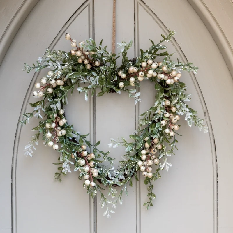 Sparkle Berry Heart Wreath