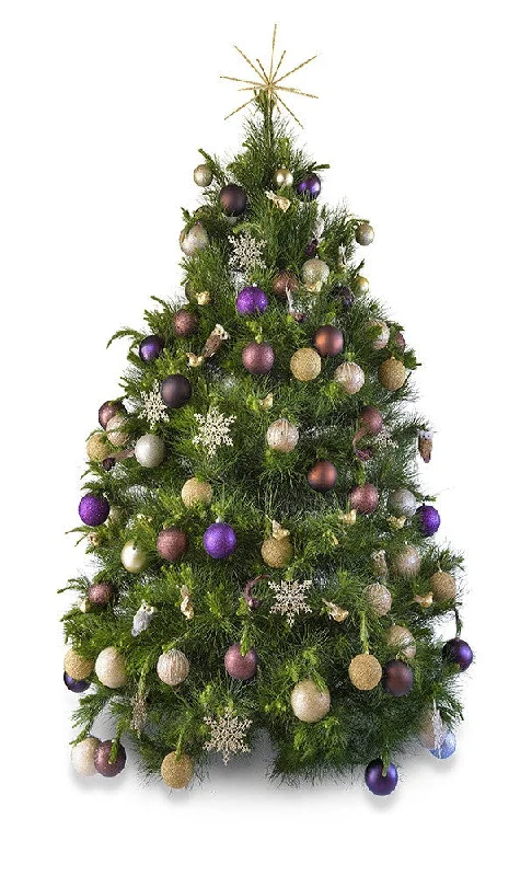 'Woodland' real decorated Christmas Tree - Hire