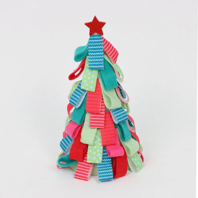 Multicolored layered tabletop tree