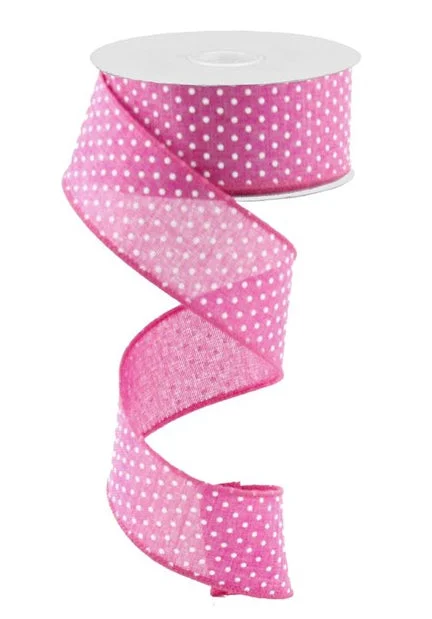 1.5"X10yd Raised Swiss Dots On Royal Wired Edge Ribbon