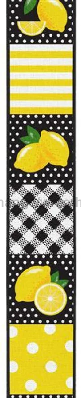 2.5"X10Yd Lemon Block Pattern White/Yellow/Black RGC1263