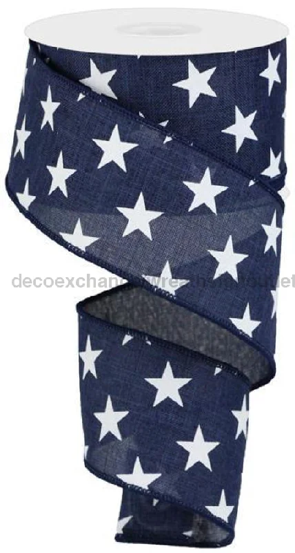 2.5"X10YD Navy Blue/White STARS ON ROYAL RGA111619