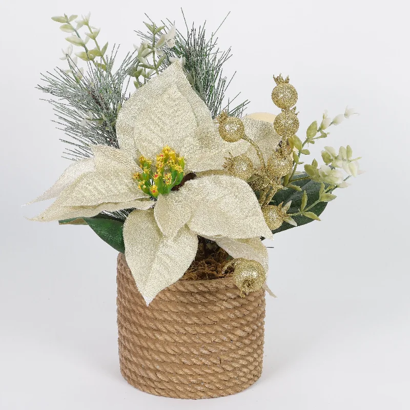 Decorative floral
 arrangements in pot