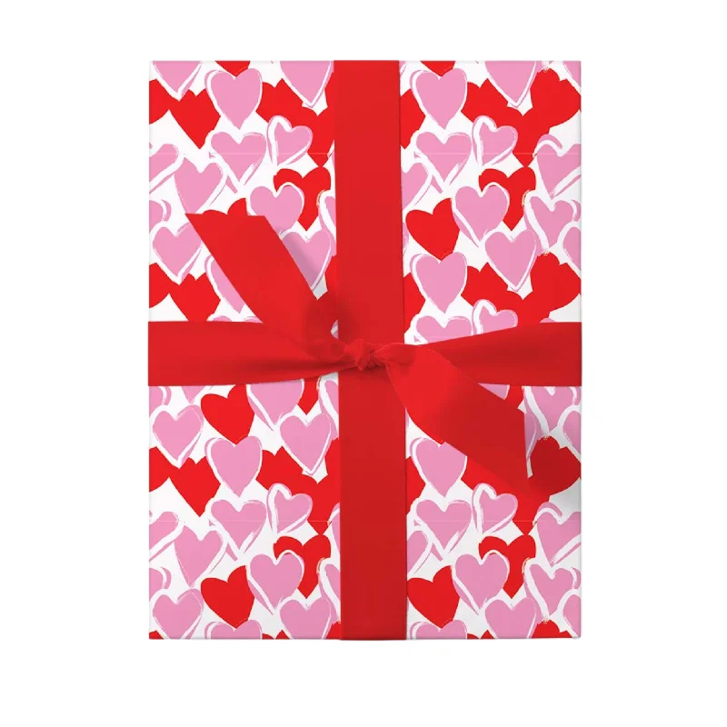 Gift Wrap in Happy Hearts