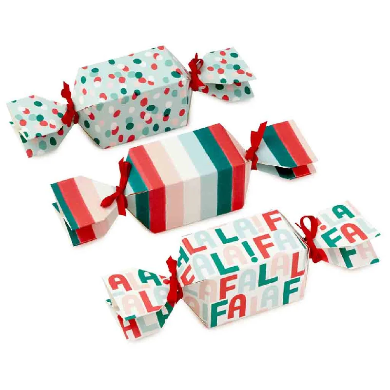 Hallmark : Red and Green Candy-Shaped Christmas Party Favor Boxes