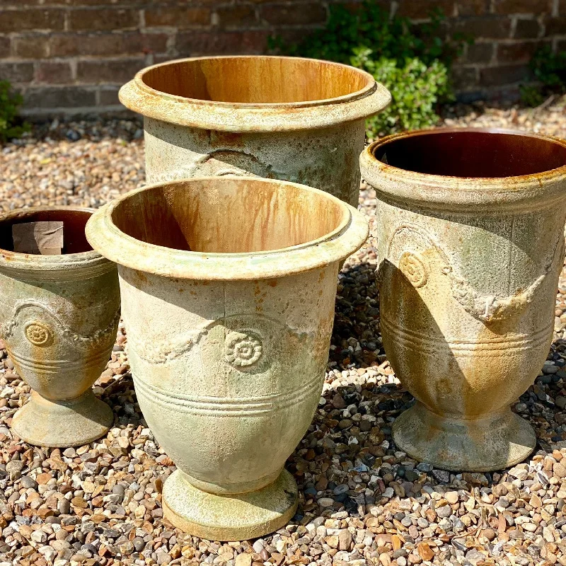 Rustic Iron Urn Planters - Versailles - Various Sizes