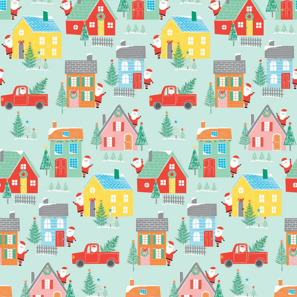 Santa's Village Christmas Wrapping Paper Roll