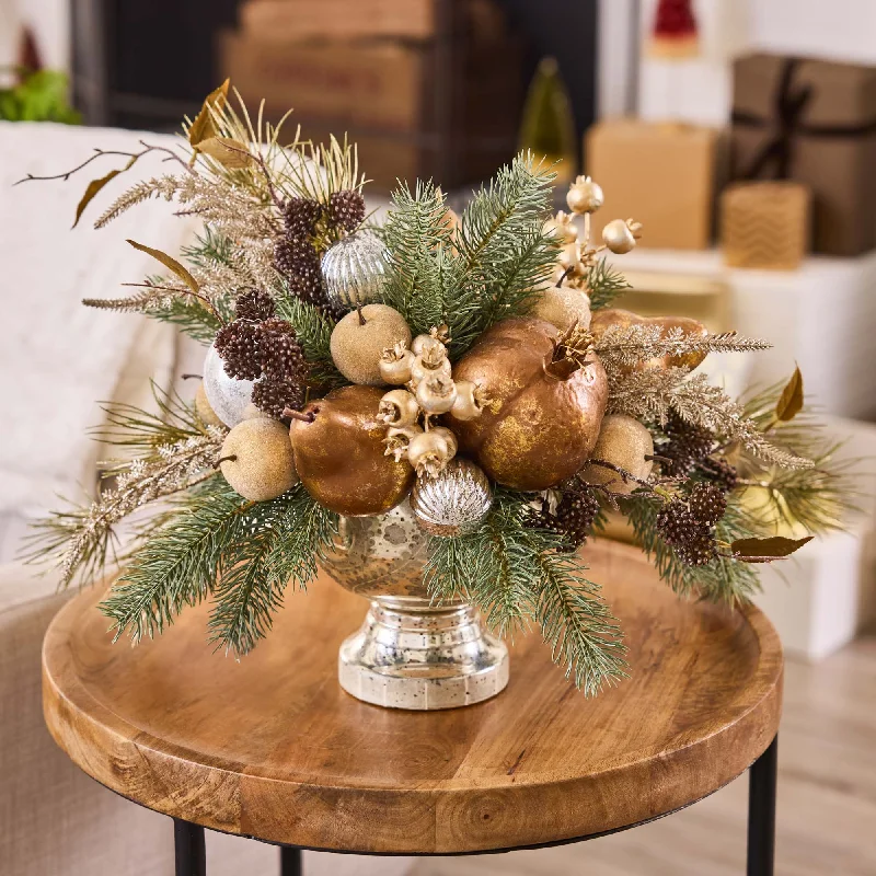 Through the Winter Holidays Christmas Centerpiece Arrangement Decor