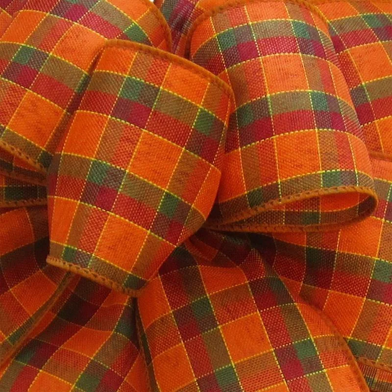 Wired Harvest Plaid Ribbon (#40-2.5"Wx10Yards)