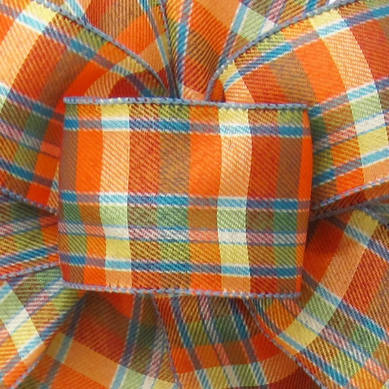 Wired Scarecrow Plaid Ribbon (#40-2.5"Wx10Yards)