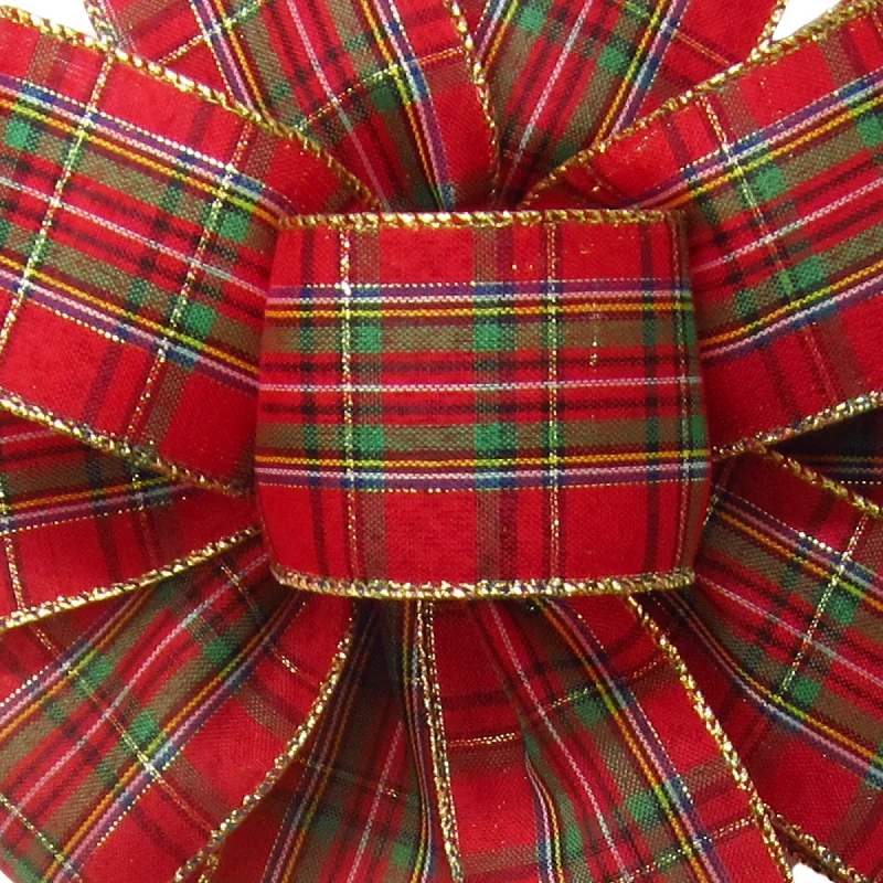 Wired Traditional Plaid Christmas Ribbon (#40-2.5"Wx10Yards)